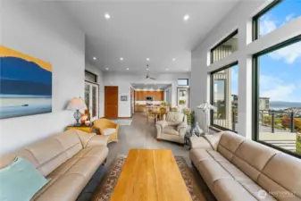 Looking back from the living room towards the kitchen.