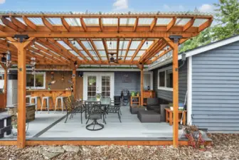 Awesome new covered back composite deck built in 2023. Entertaining year round out of the weather!