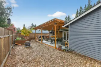 Easy maintenance for the back yard off the deck.