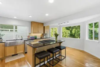 Updated kitchen with great natural light