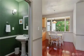 Downstairs powder room