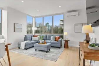 Custom top down, bottom up blinds installed throughout!