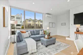 TV and sound bar stay with the home.