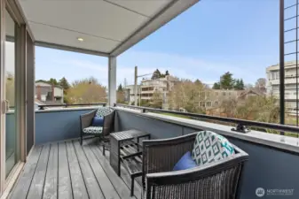 Large balcony off the primary.