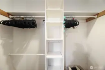 Walk in closet in primary.