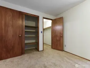 Guest Bedroom. Spacious closets. Real wood trim. Like new carpets.