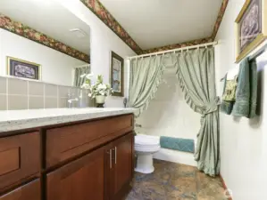 2nd full bath/ shower. Granite counter tops. Upstairs.