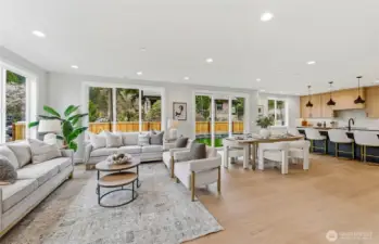 Gathering room with tons of windows & sundrenches at every opportunity.