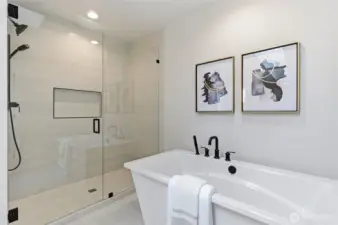 All shower handles are hand helded; very convenient.