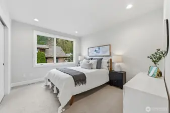 Another auxilary bedroom tucked at end of home.