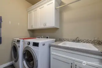 Wash/Dryer and Sink area