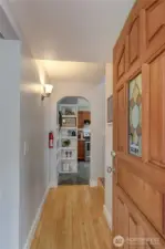 2nd entrance to addit. kitchen & upstairs qtrs.
