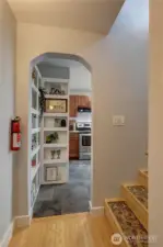 Hall to 2nd kitchen w/ stairs to 2nd floor