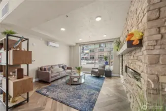 Sitting area in lobby