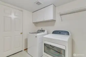 Good sized laundry room.  All appliances stay!