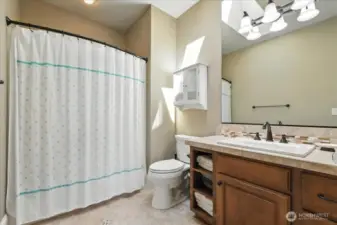 Bathroom for the second bedroom on the upper floor.