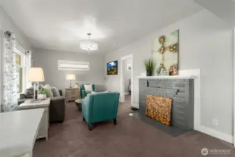 On entrance a living room to welcome your guests.