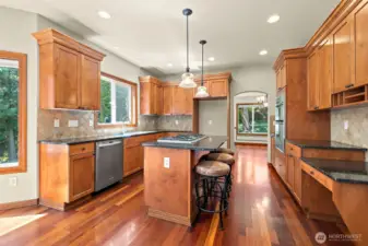 Kitchen with gas stove