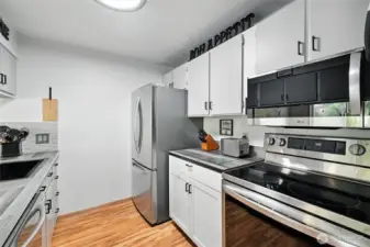 Plenty of cabinet and counter space.
