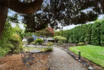 This lot is very private, barely visible from the street.