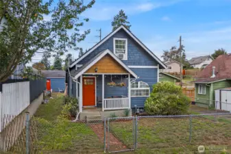 View of side yard from front