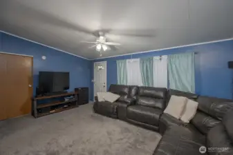 Large Windows + vaulted Ceilings add to the roomy feel