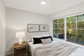 Flexible third bedroom on the ground floor—ideal for a home office or guest suite.