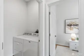 Spacious laundry room, washer and dryer included
