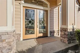 Gorgeous double door entry!