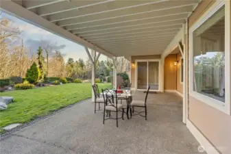 Lower level patio adds to the outdoor living