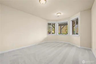 Without the virtual staging, you can see the space and the ceiling height!