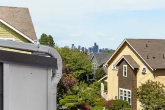 Relax and enjoy the Seattle skyline from your balcony.