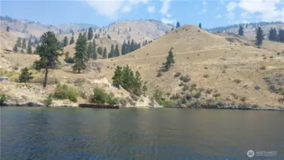 Crib dock and shoreline