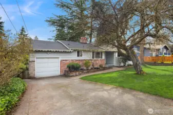 Large off street parking space.