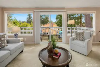 Large windows bring the outside in. Vinyl double pane windows on the main level.