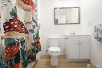 Bright bathroom offering everyday convenience.