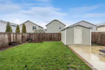 Fully fenced with shed