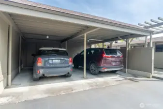Covered parking is on the right. Uncovered spot 6644