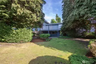 The fully fenced yard is great for your furry friends.