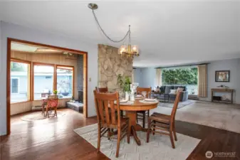 The floor plan is roomy and allows for your guests to mingle without feeling crowded. Multiple areas to have great conversations.