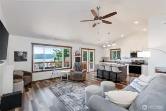 Check out the full-on Hood Canal Views from the main living area of this very high-quality home!