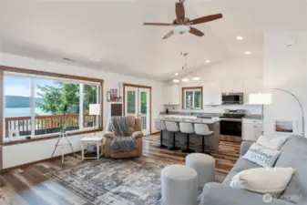 Imagine walking out the french doors and onto the expansive deck for your morning coffee or afternoon refreshing beverage!