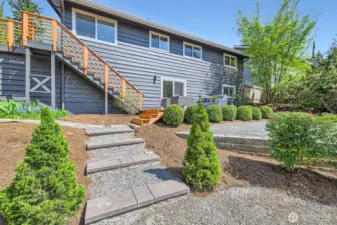 From the rooftop deck to the lower deck, access your backyard however you like.