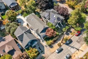 aerial shot above home