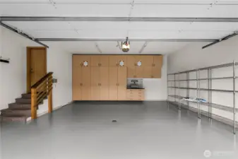 Oversized 2 car garage with Storage