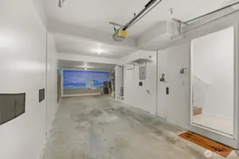 2 car garage with storage space