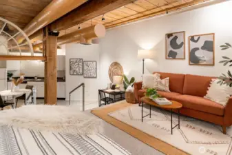 More than enough room for lounging in this enormous space!