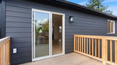 Main living area has access to deck which is perfect for relaxing.