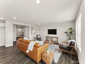 open family room.  Photos are representative