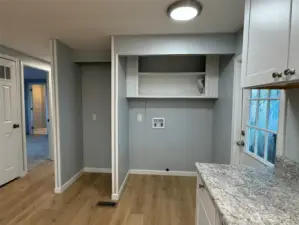 Laundry and refrigerator space